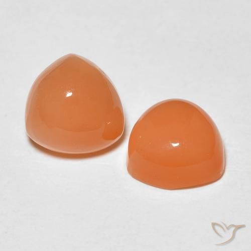 Pedras preciosas de Pedra da Lua Laranja Médio natural de 1.75 ct, Trilhão, Translúcido