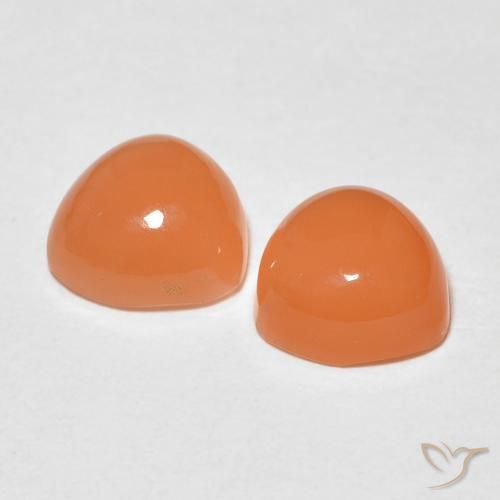 Pedras preciosas de Pedra da Lua Laranja Médio natural de 1.75 ct, Trilhão, Translúcido