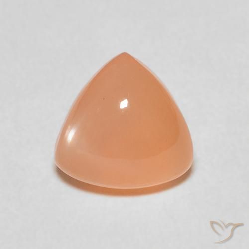 1.77ct Natural pêssego laranja Pedra da Lua, Trilhão, Translúcido