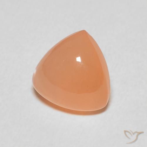 Pedra da Lua pêssego laranja Natural 1.77ct, Trilhão, Translúcido