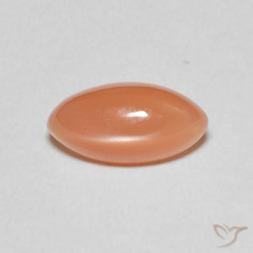 1.24ct Natural Laranja Avermelhado Claro Pedra da Lua, Marquesa, Translúcido