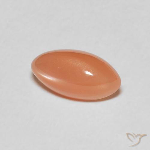Pedra da Lua Laranja Avermelhado Claro Natural 1.24ct, Marquesa, Translúcido