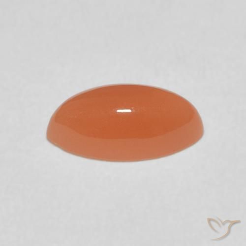 Pedra da Lua Laranja Avermelhado Claro Natural 1.24ct, Marquesa, Translúcido