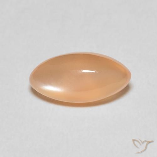 1.30ct Natural pêssego laranja Pedra da Lua, Marquesa, Translúcido