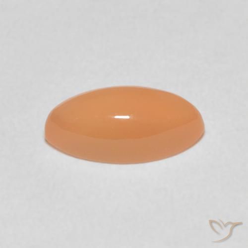 Pedra da Lua pêssego laranja Natural 1.30ct, Marquesa, Translúcido