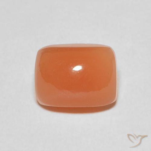2.80ct Natural laranja avermelhado Pedra da Lua, Almofada, Translúcido