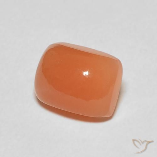 Pedra da Lua laranja avermelhado Natural 2.80ct, Almofada, Translúcido