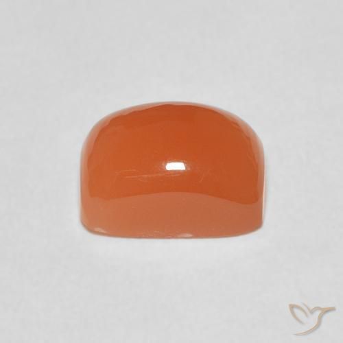 Pedra da Lua laranja avermelhado Natural 2.80ct, Almofada, Translúcido