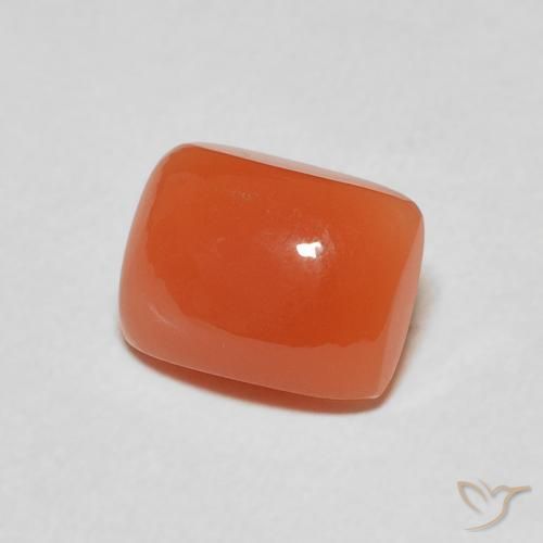 Pedra da Lua Laranja Médio Natural 2.40ct, Almofada, Translúcido