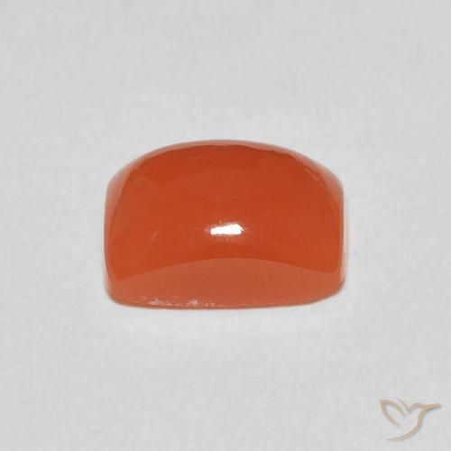Pedra da Lua Laranja Médio Natural 2.40ct, Almofada, Translúcido
