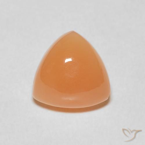 1.83ct Natural Damasco Laranja Quente Pedra da Lua, Trilhão, Translúcido