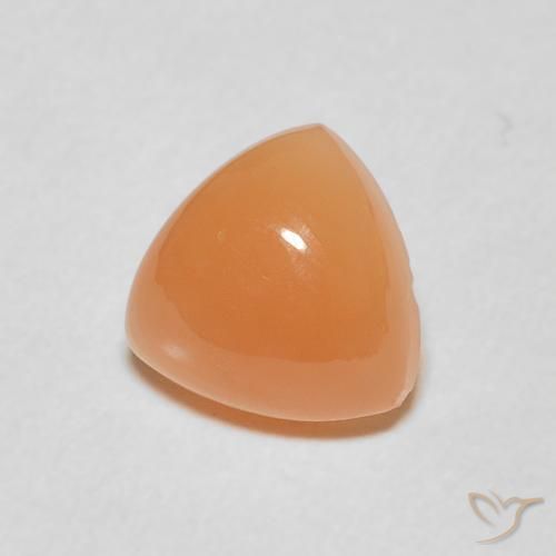 Pedra da Lua Damasco Laranja Quente Natural 1.83ct, Trilhão, Translúcido