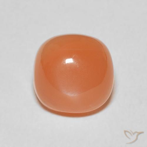 2.24ct Natural Laranja claro Pedra da Lua, Almofada, Translúcido