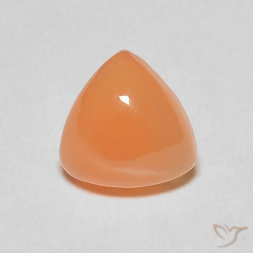 1.84ct Natural laranja avermelhado Pedra da Lua, Trilhão, Translúcido