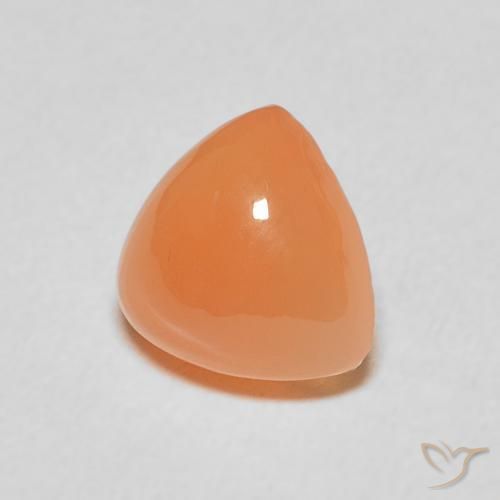 Pedra da Lua laranja avermelhado Natural 1.84ct, Trilhão, Translúcido