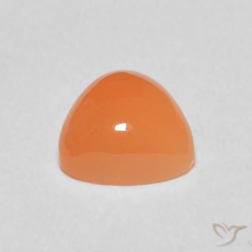 Pedra da Lua laranja avermelhado Natural 1.84ct, Trilhão, Translúcido