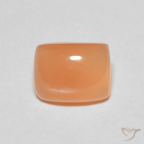 2.54ct Natural Laranja Médio Pedra da Lua, Almofada, Translúcido