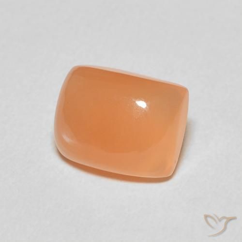 Pedra da Lua Laranja Médio Natural 2.54ct, Almofada, Translúcido