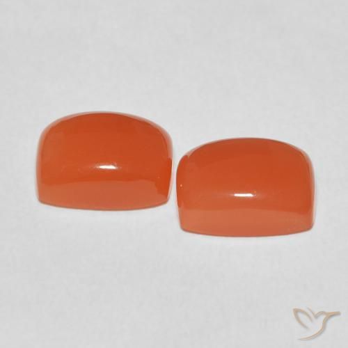 Pedras preciosas de Pedra da Lua Laranja Intenso natural de 4.82 ct, Almofada, Translúcido