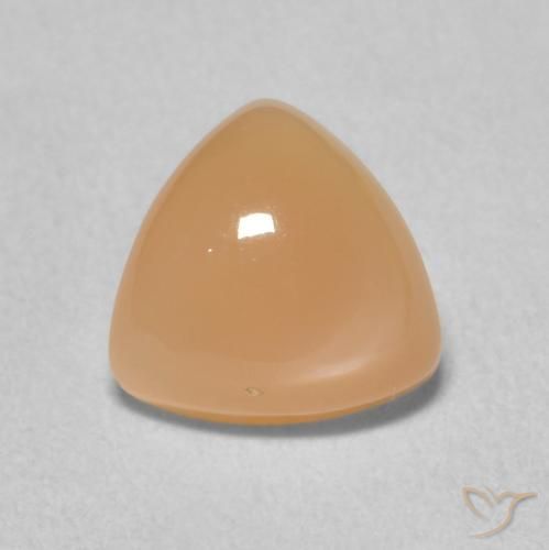 1.67ct Natural Laranja Melão Pedra da Lua, Trilhão, Translúcido