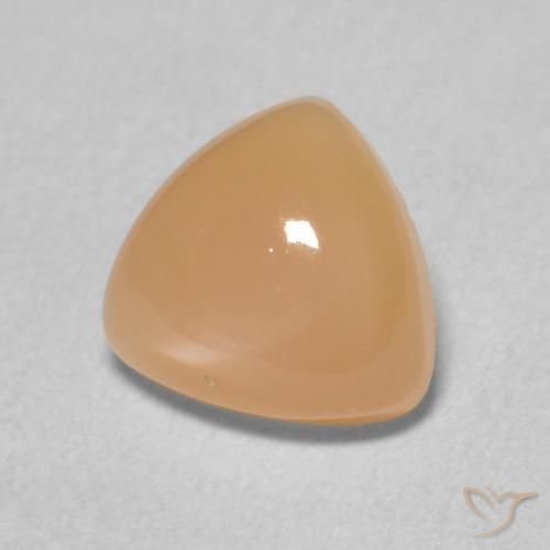 Pedra da Lua Laranja Melão Natural 1.67ct, Trilhão, Translúcido