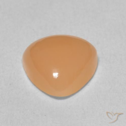 Pedra da Lua Laranja Melão Natural 1.67ct, Trilhão, Translúcido