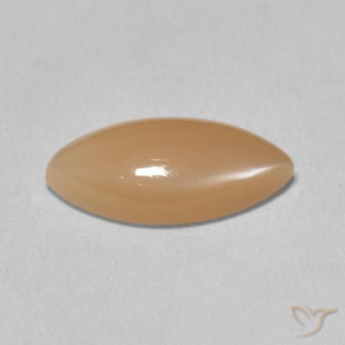 Pedra da Lua Laranja Médio Natural 2.91ct, Marquesa, Translúcido