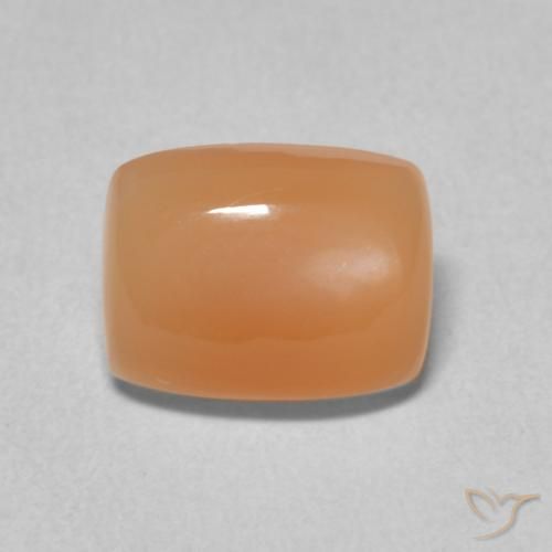 2.10ct Natural Laranja Melão Pedra da Lua, Almofada, Translúcido