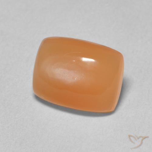 Pedra da Lua Laranja Melão Natural 2.10ct, Almofada, Translúcido
