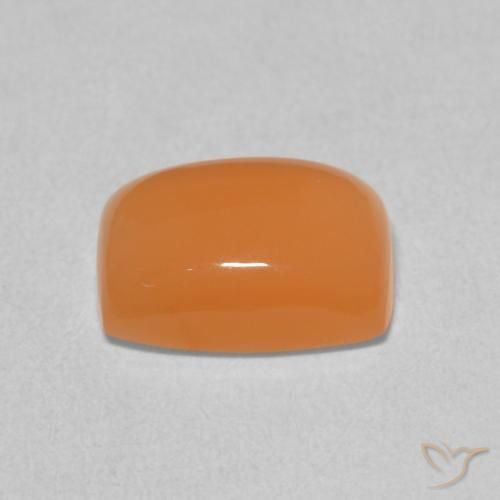 Pedra da Lua Laranja Melão Natural 2.10ct, Almofada, Translúcido