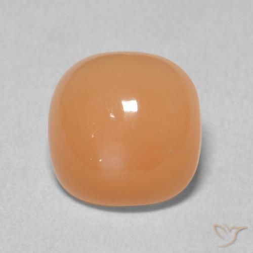 2.01ct Natural Laranja Médio Pedra da Lua, Almofada, Translúcido