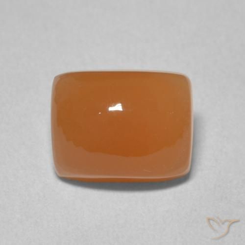 2.75ct Natural Laranja Profundo Pedra da Lua, Almofada, Translúcido