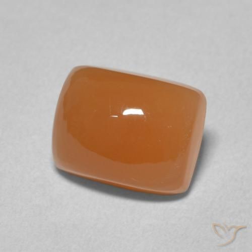 Pedra da Lua Laranja Profundo Natural 2.75ct, Almofada, Translúcido