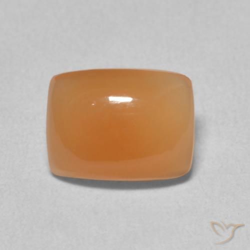 2.19ct Natural Damasco Laranja Quente Pedra da Lua, Almofada, Translúcido