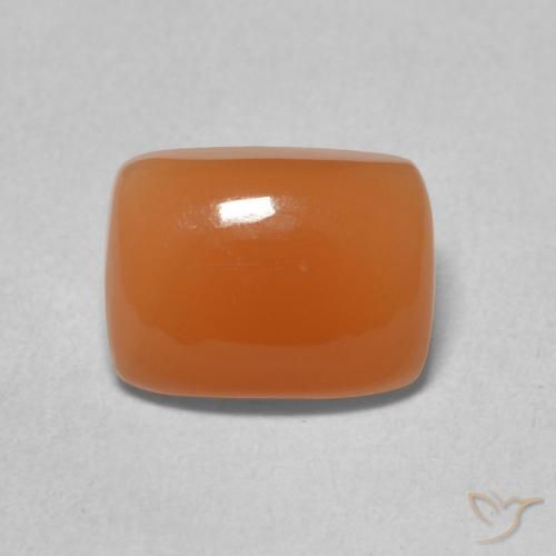 2.04ct Natural Laranja Médio Pedra da Lua, Almofada, Translúcido