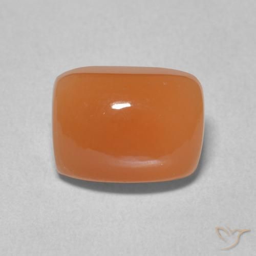 2.41ct Natural Laranja Médio Pedra da Lua, Almofada, Translúcido