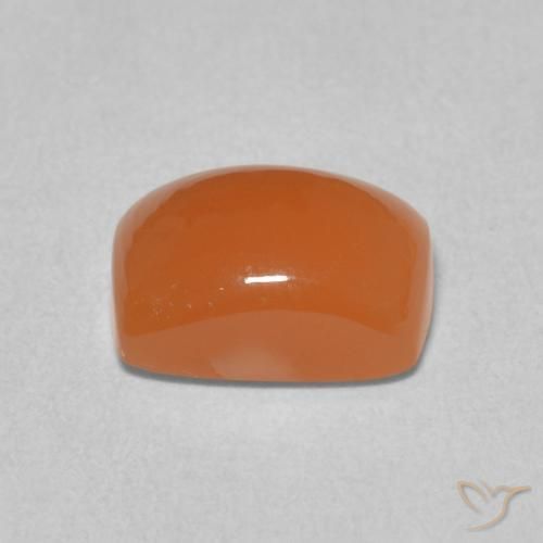 Pedra da Lua Laranja Médio Natural 2.41ct, Almofada, Translúcido