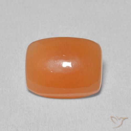 1.96ct Natural laranja avermelhado Pedra da Lua, Almofada, Translúcido