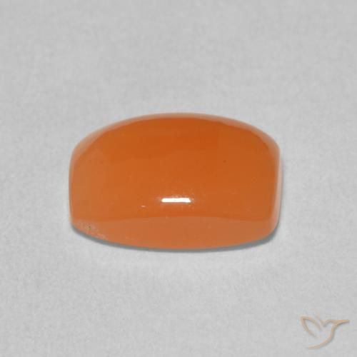 Pedra da Lua laranja avermelhado Natural 1.96ct, Almofada, Translúcido