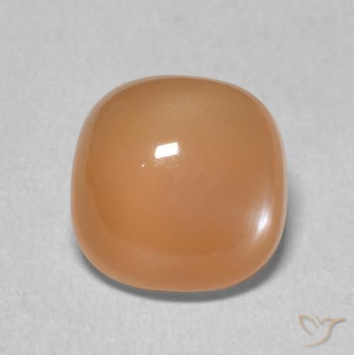 1.96ct Natural pêssego laranja Pedra da Lua, Almofada, Translúcido
