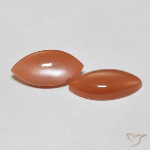 Pedras preciosas de Pedra da Lua Laranja Intenso natural de 5.36 ct, Marquesa, Translúcido