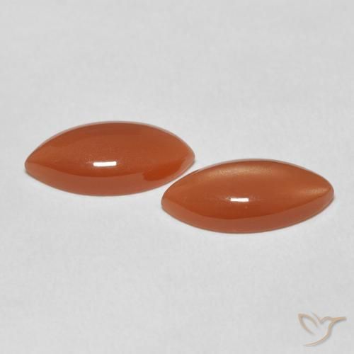 Pedras preciosas de Pedra da Lua Laranja Intenso natural de 5.36 ct, Marquesa, Translúcido