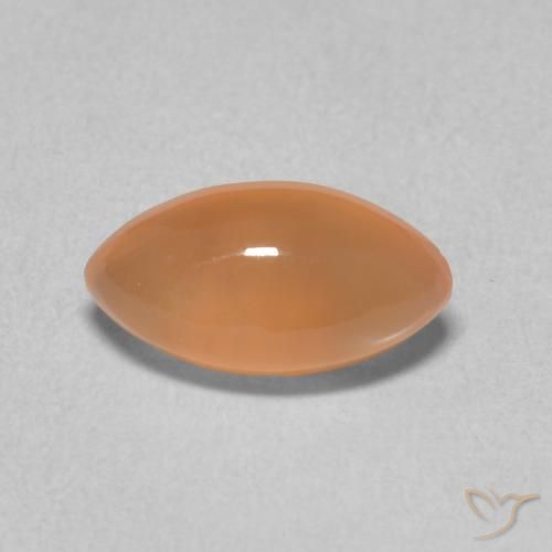 1.12ct Natural Laranja Avermelhado Claro Pedra da Lua, Marquesa, Translúcido