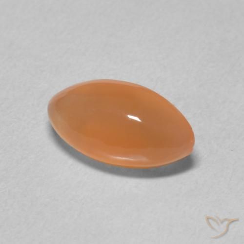 Pedra da Lua Laranja Avermelhado Claro Natural 1.12ct, Marquesa, Translúcido