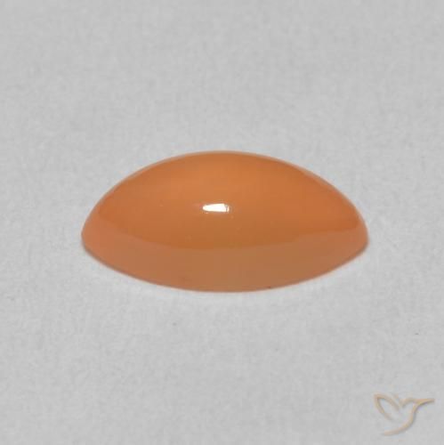 Pedra da Lua Laranja Avermelhado Claro Natural 1.12ct, Marquesa, Translúcido
