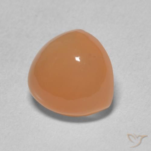 Pedra da Lua pêssego laranja Natural 2.04ct, Trilhão, Translúcido
