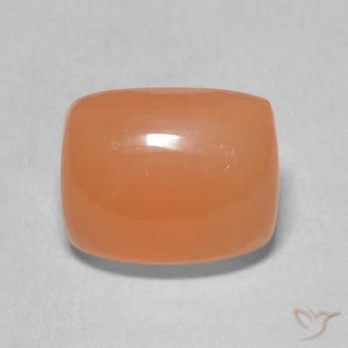 2.40ct Natural Laranja Avermelhado Claro Pedra da Lua, Almofada, Translúcido
