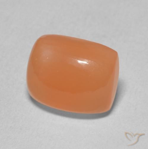 Pedra da Lua Laranja Avermelhado Claro Natural 2.40ct, Almofada, Translúcido