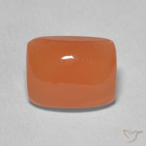 2.53ct Natural laranja avermelhado Pedra da Lua, Almofada, Translúcido