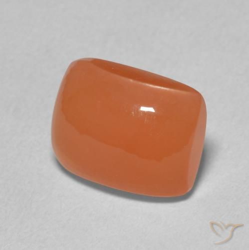 Pedra da Lua laranja avermelhado Natural 2.53ct, Almofada, Translúcido